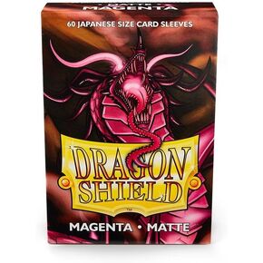 Arcane Tinman Dragon Shield Japanese Size Sleeves – Matte Magenta 60CT - Card Sleeves Smooth & Tough - Compatible with Pokemon, Yugioh, & More– TCG, OCG,ART11126