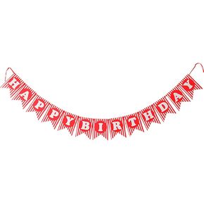 Happy Birthday Banner Red Happy Birthday Banner for Baby Shower Wedding Birthday Party Decorations Supplies