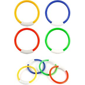 8 Pcs Dive Rings Underwater Swimming Pool Toy Rings-5 1/2 Inch Diameter
