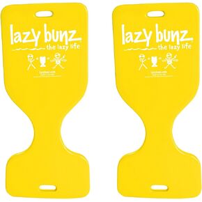 TRC Recreation Lazy Bunz Foam Water Saddle Pool Float ، التسكع لمسبح السباحة والبحيرة والنهر وشاطئ الأساسيات ، 2 عبوة ، أصفر