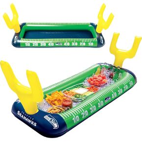 BigMouth Seattle Seahawks 4 ft Inflatable Food Cooler Buffet Officially Licensed NFL Fan Gear Ice Serving Pool Drink Bar for Tailgate Parties