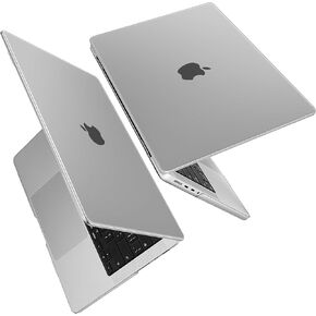 Mektron Ultrathin Case for MacBook Pro14 Inch Fits 2021/2023/2024 Release Model M4 A3112 A3401 A3185 M3 A2918 A2992 M2 A2779 M1 A2442 Pro/Max, Frosted Clear Laptop Hard Shell Cover, Matte Grey Clear