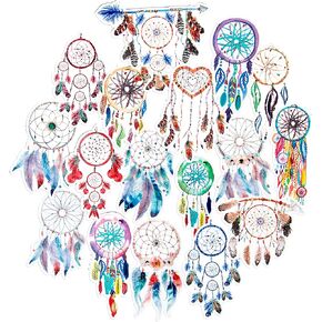 Navy Peony Dream Dream Catcher ملصقات (27 قطعة) | شارات مقاومة للماء لأجهزة الكمبيوتر المحمولة والهواتف | ملصقات سجل القصاصات والمجلة