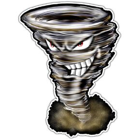 Angry Storm Tornado Sticker Hurricane Sticker Wind Cyclone - Car Bumper Vinyl Sticker Decal for Vehicles Laptops Windows Skateboards and Luggage - Stickers for Men and Women 3.5"X5" sr02