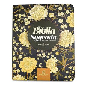 Bblia Sagrada NVI ، Couro Soft Flores ، Espao Anotaes ، Leitura Perfeita 2021 Planner
