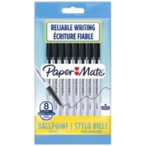 Paper:Mate Paper:Mate 045 Ballpoint Pen, Pack of 8, Black