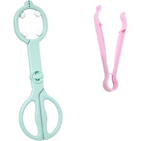 Baby Bottle Tong, Anti-Slip Pacifier Bottle Tongs, Silicone Baby Safety Bottle Holder, Scissor Design Multi-Functional High-Temperature Resistant Tong
