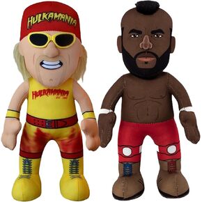 Bleacher Creatures WWE 80S Legends Bundle: Hulk Hogan and Mr. T 10 "Plush Figurs-Wrestling Stuperstars للعب والعرض