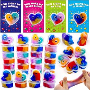28 حزمة عيد الفصح Galaxy Slime Party Favors للأطفال ، Galaxy Hearts Slime Leaff Leaff Toy Toy For Kids Party Favor