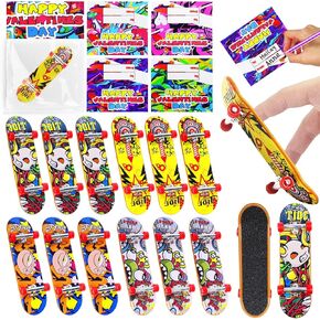 AMENON 28 Pack Finger Skateboards for Kids, Finger Sports Classroom Exchange Toys for Student Boys Girls Creative Fingertip Movement Toys Birthday Gifts Class Prizes Goodie Bag Stuffers