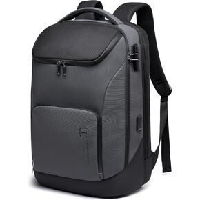 حقائب الظهر التجارية لمكافحة السرقة مع TSA Lock ، حقائب الظهر المحمولة المضادة للماء 30L مع ميناء شحن USB يناسب دفتر ملاحظات 17.3 بوصة للرجال والنساء ، الرمادي