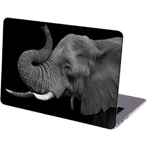 حالة متوافقة مع MacBook Pro 13 Ing ، قذيفة واقية صلبة مع غطاء لوحة المفاتيح (M1 A2338 A2289 A2251 A2159 A1989 A1706 A1708 ، 2016-2020)-BW Elephant Close Up Portrait-04