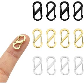 12pcs Double Opening Lobster Clasps Necklace Bracelet Shortener Clasps Chain Shortener for Necklace Bracelet Necklace Connector Claps