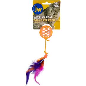 jw petmate catice catice ball with tail ، multicolor