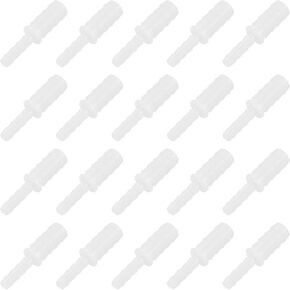 موصل صمام الهواء uxcell 20pcs ، صمامات الهواء المائية ، صمامات أنابيب غير محدودة للأنابيب غير المترتبة على خط طيران طيران 4 × 8 ملم خط طيران أسماك بركة بركة ، أبيض