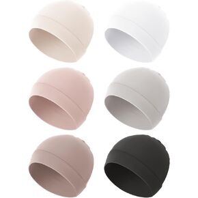 Konssy 6 Pack Baby Newborn Hats Set Baby Beanie Hats Soft for Infant Baby Girls Boys Caps 0-6 Months