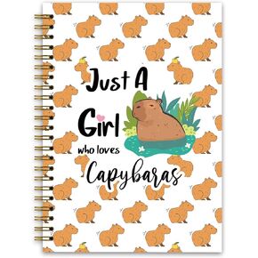 دفتر المجلات الحلزونية ، الفتاة فقط التي تحب Capybaras ، الإكوادوريز Escolares ، اللوازم المدرسية Capybara ، أشياء Capybara ، اللوازم المدرسية اللطيفة ، غلاف ملاحظات دوامة 5.5x8.3