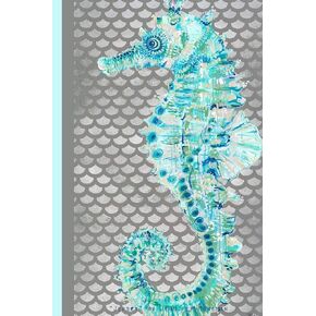 "جيرسي" من تأليف جنيفر مورمان: Seahorse الجميل 6x9 "القاعدة الواسعة 130 صفحة دفتر من الفنان
