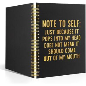 XQlzy Note to Self Funny Spiral Noteboor - 160 Journal Prage Pages Journal ، Office Sarcastic Prohbor