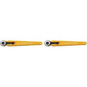 Cutter allfa 18mm change change starary cutter (RTY-4)-غطاء القطع الدوارة مع غطاء الشفرة للخياطة والخياطة والحرف اليدوية والخردة ، شفرة الاستبدال: olfa rb18-2 (حزمة 2) 2)