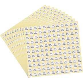 MECCANIXITY QC Passed Stickers Round Shape Adhesive Labels 13 x 13mm for Quality Control Inventory Warehouse Stock Pack of 10,Green