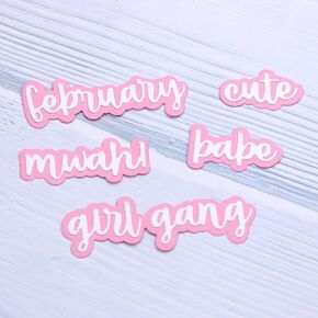 KSCRAFT New Valentine Words Metal Cutting Dies Stencils for DIY Scrapbooking Decorative Embossing DIY Paper Card