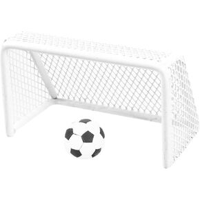1 Set of Mini Dollhouse Soccer Goal Net with Soccer Ball - Indoor/Outdoor Play - Toddler-Friendly Soccer Set for Kids