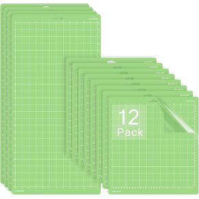 حصيرة القطع لـ Cricut 8 Mats 12x12 in & 4 Mats 12x24 في بطاقات Green Standard -Grip للاصوص على صانع Cricut 3/Maker/Explor