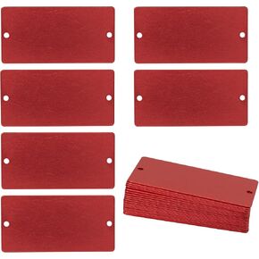 StayMax Aluminum Engraving Blanks with 2 Holes 1.5x3 Inch 25 Pack (Blue)
