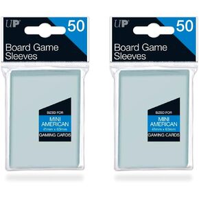 Ultra Pro: Mini American Board Game (50) - Bundle of 2-100 Sleeves Total, Clear