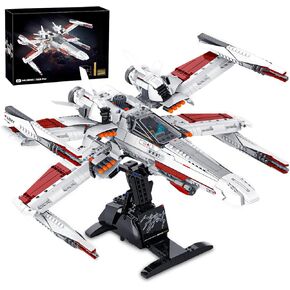 Space War Fighter Building Set for Adults, Plane Building Toy, Collectible for Build and Display, Office Decor, Gift Toy for Movie Fans Kids Boys Girls, Birthday Easter