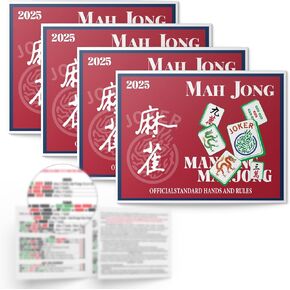 2025 NMJL Card Rules - Thicker - Large Size - 4Pcs