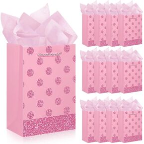 HUHUMY 12 PCS MOTHES DAY VALK LAPK مع ورق الأنسجة ، 9 بوصة متوسطة الهدايا.