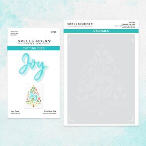 Spellbinders BD-0776 Layered Joy Tree Stencil & Die Bundle من مجموعة Stencils Christmas ذات الطبقات