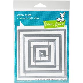 Lawn Fawn Dies - Large Stitched Square Stackables (LF837)