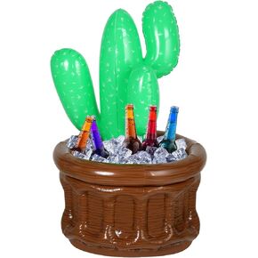 Bencaileor Cactus Cactus Cooler 27.6 × 18 صبار الجليد دلو الشراب التبريد الصيف حمام سباحة العيد الحفلات إمدادات الحفلات هاواي لمشروب المشروب المكسيكي في الهواء الطلق (قطعة واحدة)