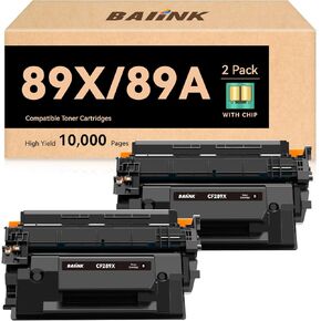 خرطوشة حبر 89x (مع رقاقة) بديل لـ HP 89A خرطوشة الحبر الأسود CF289X CF289A متوافق مع المؤسسة M507N M507DN M507X M507DNG M528DN M528F M528C M507 M507 M528 (2-PACK)