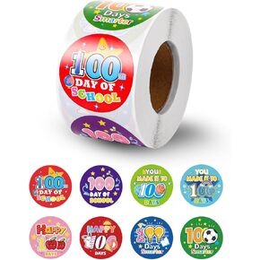500pcs 100 يوم من ملصقات المدارس ، مائة يوم ملصقات تشجيع أكثر ذكاءً ملصقات مدرس للمدرسة.