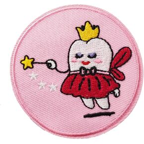 Cute-Patch Tooth Fairy Embroidered Iron on Patch Reward Experience Gift for Lost Teeth