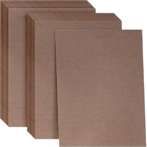 FSWCCK 100 Sheets Dark Brown Kraft Cardstocks, Letter Size Thick Card Stock Paper Cover for DIY Craft Projects, Cards Making and Invitations, 8.5 x 11 Inch