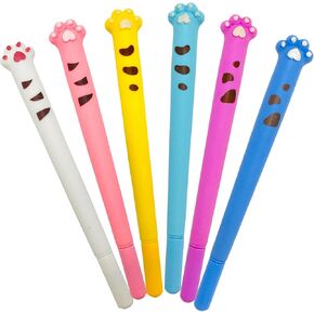 24 Pcs Cute Cat Claw Gel Ink Pens Fun Kawaii Pens Writing Pens 0.5 mm Black Ink Cool Pens Novelty Fun Pens for Kids School Office Home Supplies Student Present