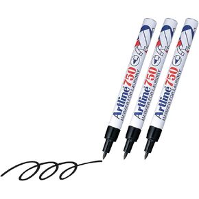 750 Indelible Laundry Markers | Permanent | Write on Light-Colored Clothing | Black | Convenient 3-Pack