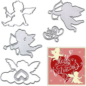 يموت Alibbon Cupid Die لصنع البطاقات ، وعيد الحب في قلب القالب يموت قوالب المعادن ، وموت الزفاف لصياغة ورقة ألبوم DIY ، وورق ، مستلزمات ،