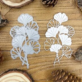 Flower Leaves Frame Metal Die Cuts, Hollow Leaf Wedding Cutting Dies Cut Stencils for DIY Photo Decorative Embossing Paper Dies for Scrapbooking Card Making