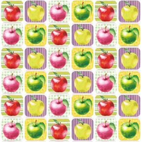 480 Pieces Apple Stickers for Kids Farmhouse Rustic Style Multicolored Teacher Mini Apple Cute Fruit Stickers for Teachers Classroom Decor Reward Fall Autumn