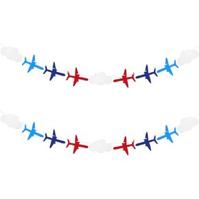 2 PCS Cloud Garland Airplane Party Party Decorations Banner Airplane Party Party Decorations Airplane Banner for Aviation Travel Party Decorations Supplies