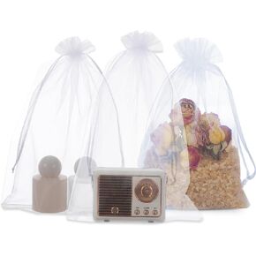Kalione 25 PCS الرباط أكياس الأورجانزا ، 8 x12 بوصة من أكياس الشبك
