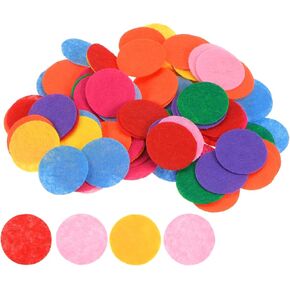 HARFINGTON 600pcs Round Felt Circles, 10mm 3/8" Pre Cut Felt Craft Pads Non-Woven Mini Felt Fabric Circles for DIY Sewing Handcraft Cut Projects Craft Finishing, Mixed Color