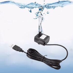 Small Submersible ,Brushless Aquarium DC 5V Mini USB Electric Submersible Fish Fountain Water Circulation Pump with 3 Suckers