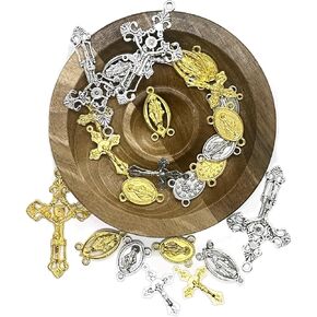 100pcs cross alloy charms ، stique plated silver cross repratants charm ، jesus cross alloy charms ، cross cross ally dangl